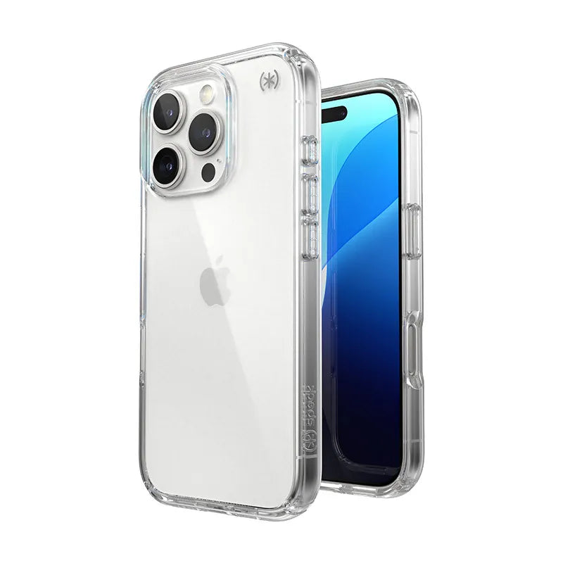 „Speck Presidio Perfect-Clear“ – „iPhone 16 Pro“ dėklas (skaidrus)