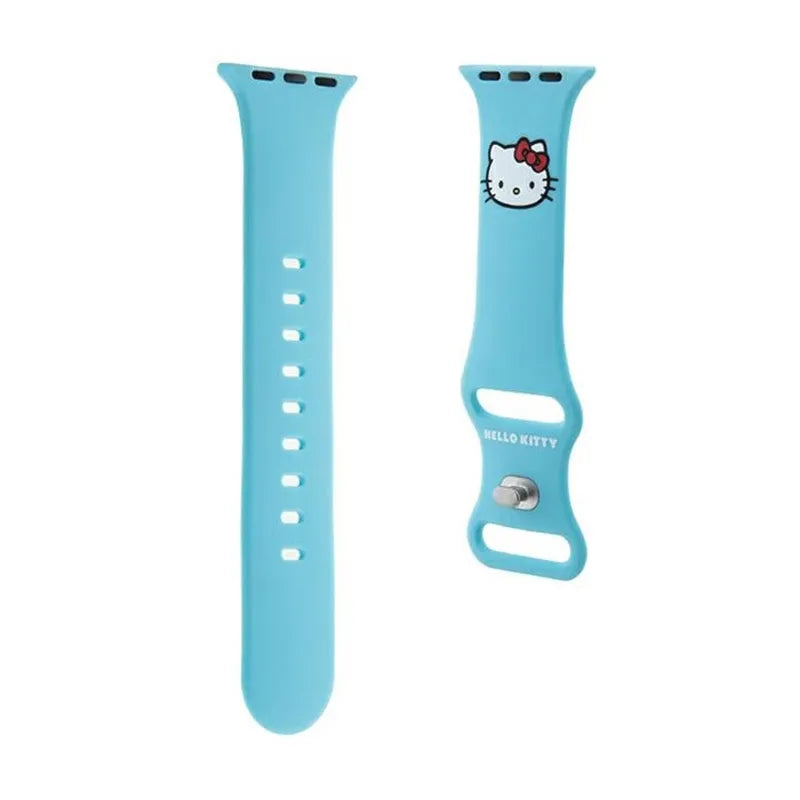 Hello Kitty silikoninė Kitty Head apyrankė, skirta Apple Watch 38/40/41 mm (mėlyna)