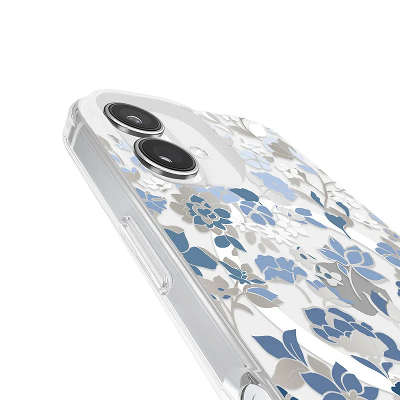 Kate Spade New York Protective Gems MagSafe – dėklas iPhone 16 (Flowerbed Blue)