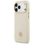 Guess Grained Strass Logo MagSafe - Dėklas iPhone 17 Pro Max (smėlio spalvos)