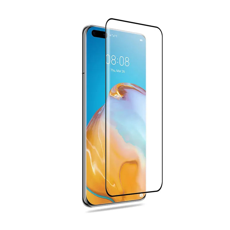 Crong 3D Armour Glass 9H viso ekrano grūdintas stiklas Huawei P40 Pro + montavimo rėmelis