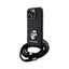 Karl Lagerfeld Crossbody Saffiano Metal Pin Karl & Choupette dėklas, skirtas iPhone 15 Pro (juodas)