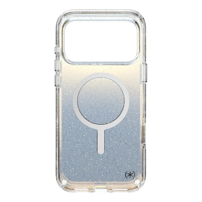 Speck Presidio Lux MagSafe - iPhone 17 Pro Max dėklas (Hyper Mirror Glitter / Silver Metallic)