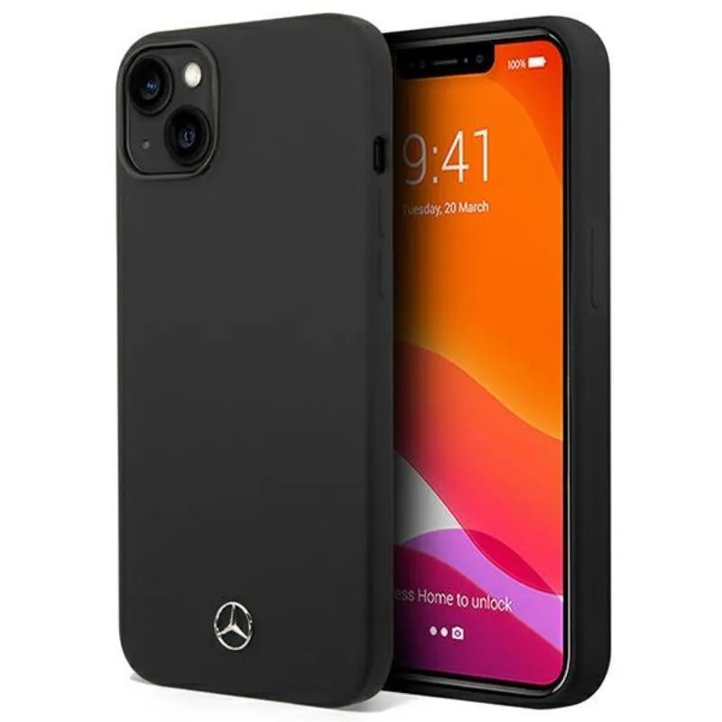 „Mercedes Silicone Line MagSafe“ – dėklas „iPhone 14 Plus“ telefonui (juodas)