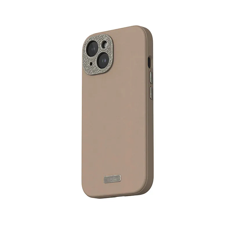 Moshi Napa MagSafe – odinis dėklas iPhone 15 (Woodsmoke Brown)