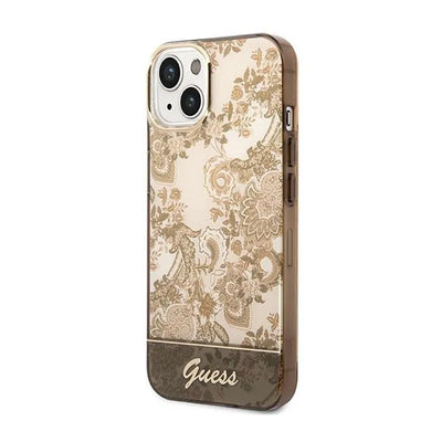 Guess Porcelain Collection – dėklas iPhone 14 Plus (Ochre)