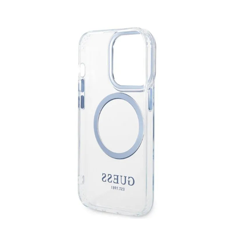 Guess Metal Outline MagSafe - dėklas iPhone 14 Pro (skaidrus)