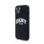 DKNY Liquid Silicone White Printed Logo MagSafe – Dėklas iPhone 14 / 15 / 13 (juodas)