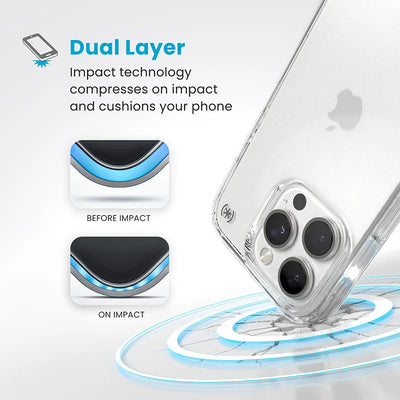 „Speck Presidio Perfect-Clear“ – „iPhone 16 Pro“ dėklas (skaidrus)