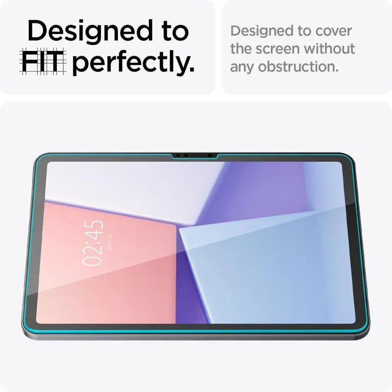 Spigen GLAS.TR EZ FIT – grūdintas stiklas, skirtas iPad Air 11" (M3 (2025) / M2 (2024)) (skaidrus)