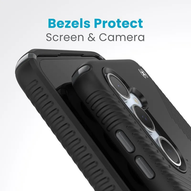 Speck Presidio2 Grip – dėklas Samsung Galaxy S24 FE (juodas/pilkas/baltas)