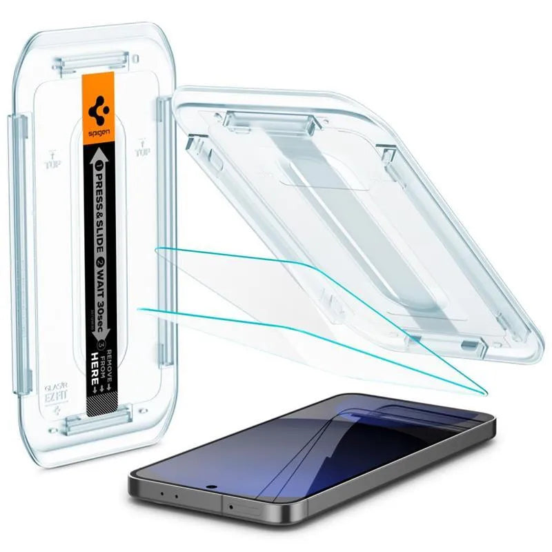 Spigen GLAS.TR EZ FIT 2-Pack – grūdintas stiklas, skirtas Samsung Galaxy A56 5G / S24 FE (2 vienetai)