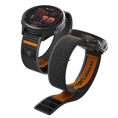 Spigen Athlex Air – Garmin QuickRelease dirželis 22 mm (Active Black / Orange)