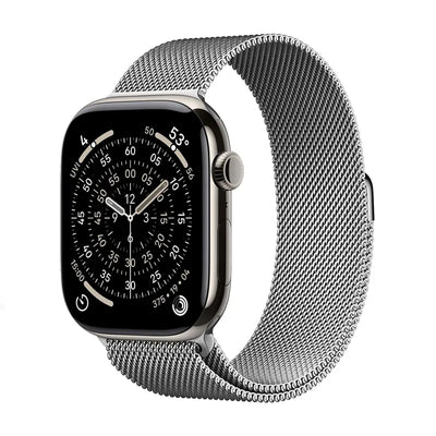 Crong Milano Steel – nerūdijančio plieno dirželis Apple Watch 44/45/46/49 mm (sidabrinis)