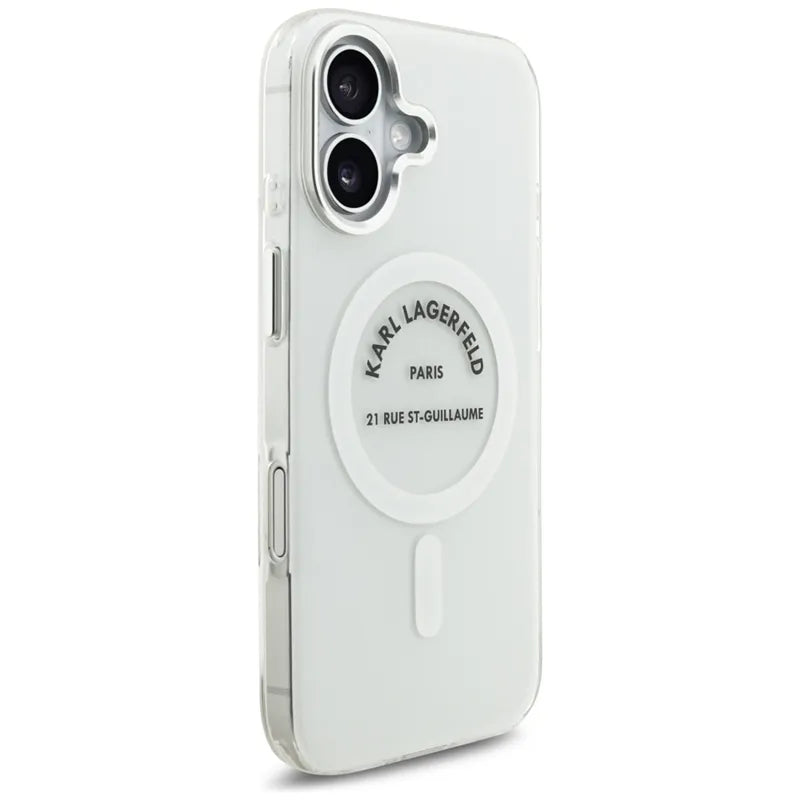 Karl Lagerfeld IML Karl RSG Logo MagSafe - Dėklas, skirtas iPhone 17 (skaidrus)
