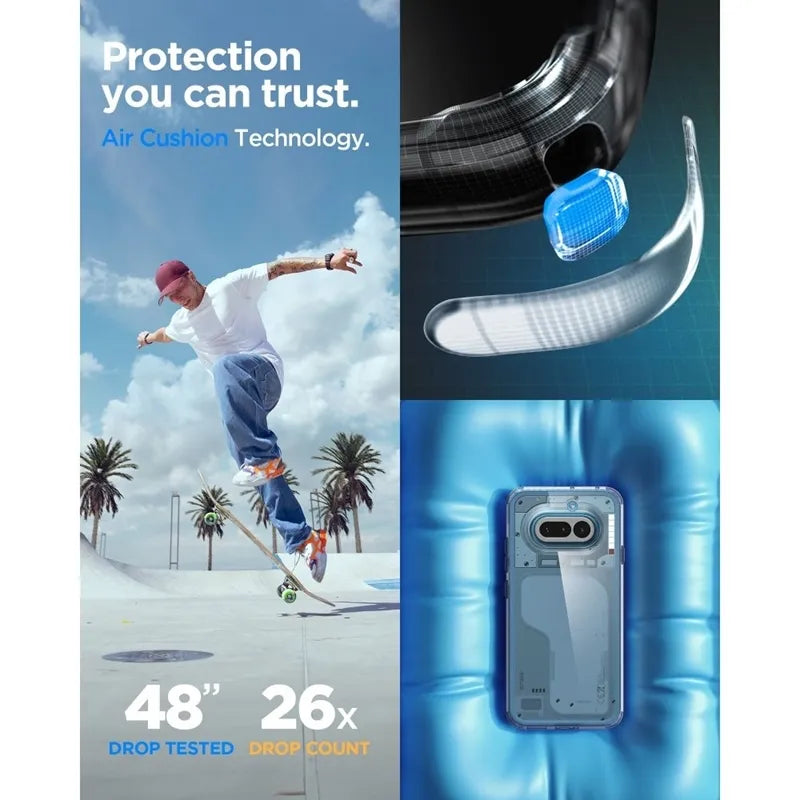 Spigen Ultra Hybrid – dėklas Nothing Phone 4a (skaidrus)