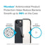 Speck Presidio Perfect-Clear su Impact Geometry – iPhone 15 Plus / 14 Plus dėklas su MICROBAN danga (skaidrus / juodas)