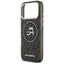 Karl Lagerfeld IML Glitter Karl & Choupette Heads Logo MagSafe – dėklas iPhone 17 Pro Max (juodas)