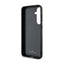 BMW Signature Leather Crossing Lines Pattern – Dėklas Samsung Galaxy S24+ telefonui (juodas)