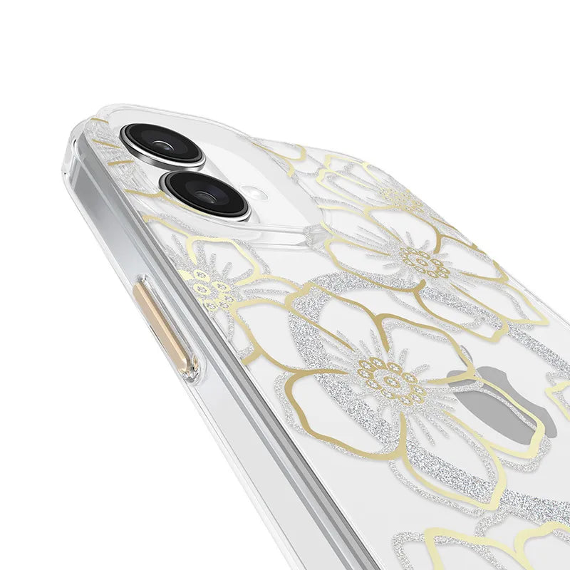 Case-Mate Floral Gems MagSafe – dėklas „iPhone 16 Plus“ (auksinis)