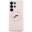Karl Lagerfeld Silicone Double Heads And Circle MagSafe – dėklas Samsung Galaxy S25 Ultra (rožinis)