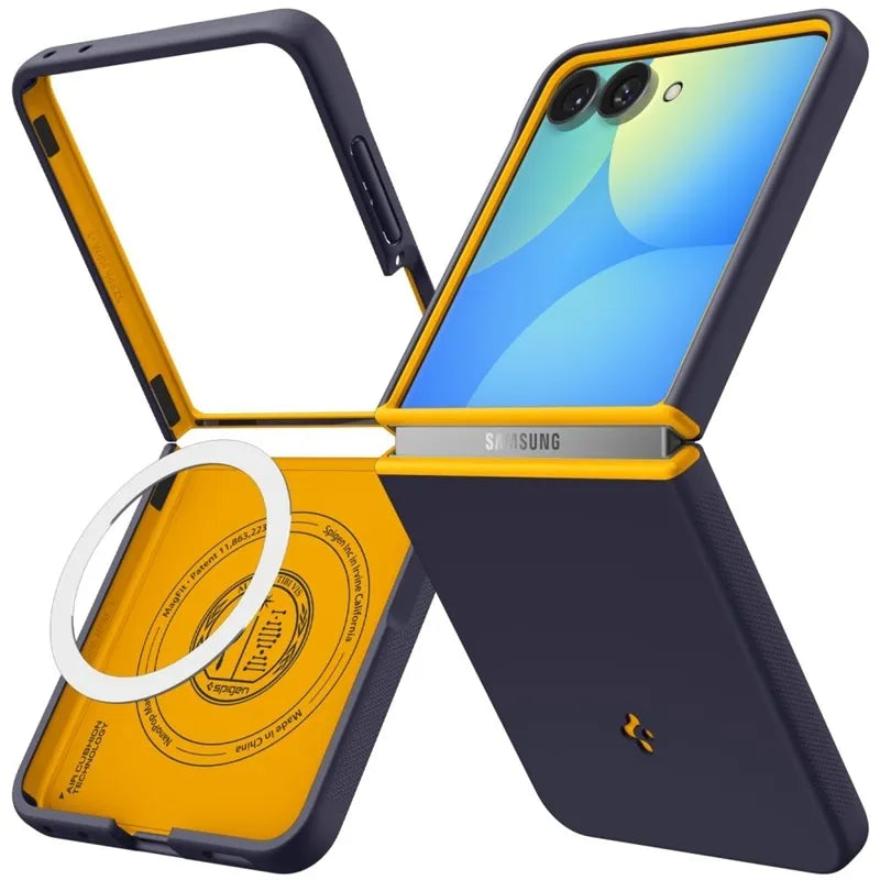 Spigen Nano Pop Mag MagSafe dėklas, skirtas Samsung Galaxy Z Flip 8 (tamsiai mėlyna)