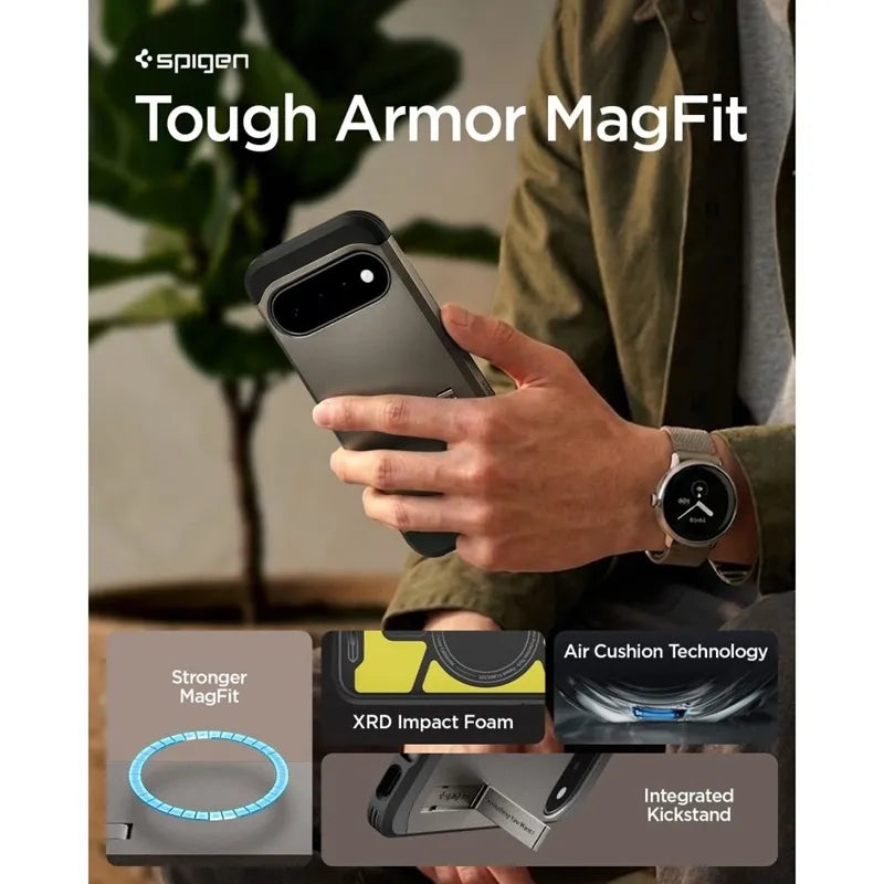 Spigen Tough Armor Mag MagSafe - dėklas Google Pixel 11 (pilkas)