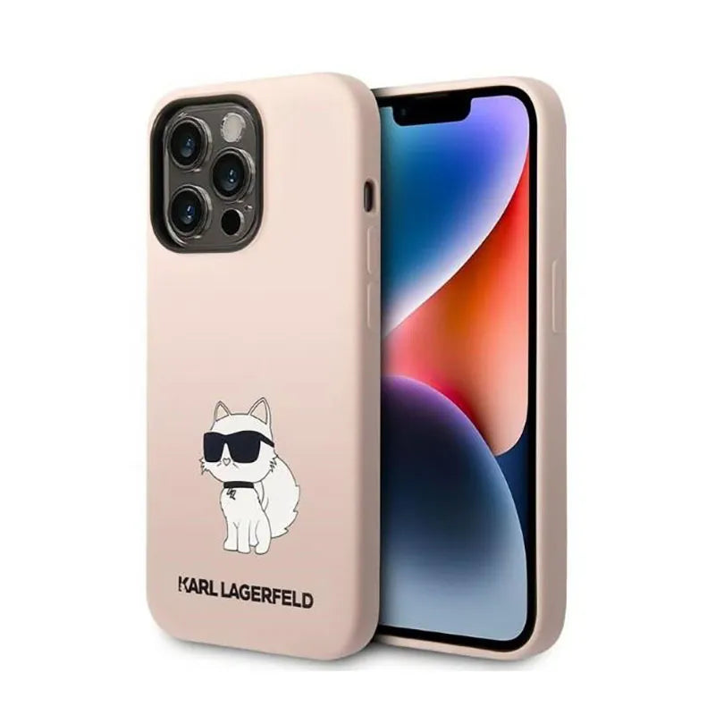 Karl Lagerfeld Silicone NFT Choupette - Dėklas iPhone 14 Pro Max (Rožinis)