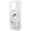 Karl Lagerfeld Liquid Glitter Karl & Choupette Head MagSafe – dėklas iPhone 16 Pro (skaidrus)