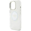 Guess IML Metal Colored Circle Classic Logo MagSafe - dėklas iPhone 16 Pro (baltas)