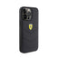 Ferrari Quilted Metal Logo – dėklas iPhone 15 Pro Max (juodas)