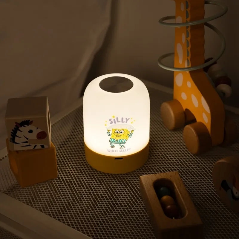Spongebob – belaidė USB-C LED aplinkos apšvietimo lempa vaikams su reguliuojamu ryškumu