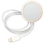 Guess Bundle Pack MagSafe 4G – dėklo „iPhone 12 / iPhone 12 Pro“ + „MagSafe“ įkroviklio rinkinys (ruda/auksinė)