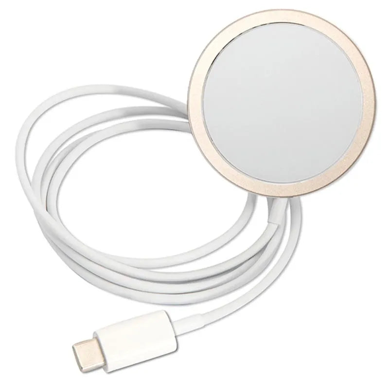 Guess Bundle Pack MagSafe 4G – dėklo „iPhone 12 / iPhone 12 Pro“ + „MagSafe“ įkroviklio rinkinys (ruda/auksinė)