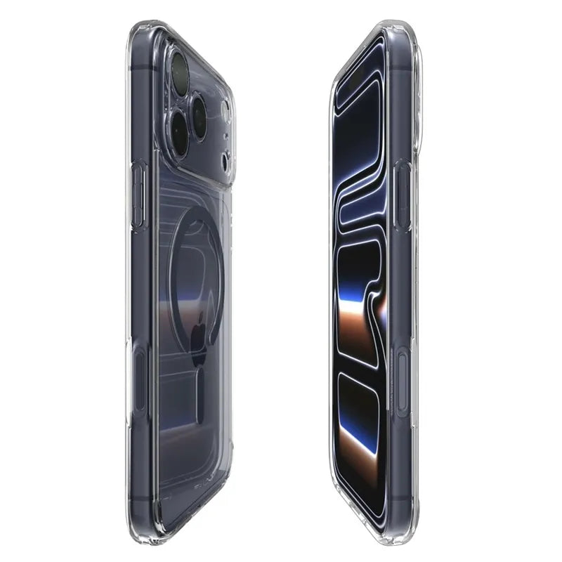 Spigen Ultra Hybrid Mag MagSafe – dėklas iPhone 17 Pro Max (skaidrus / tamsiai mėlynas)