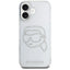 Karl Lagerfeld IML Rhinestones Karl Head – dėklas skirtas iPhone 16 (skaidrus)