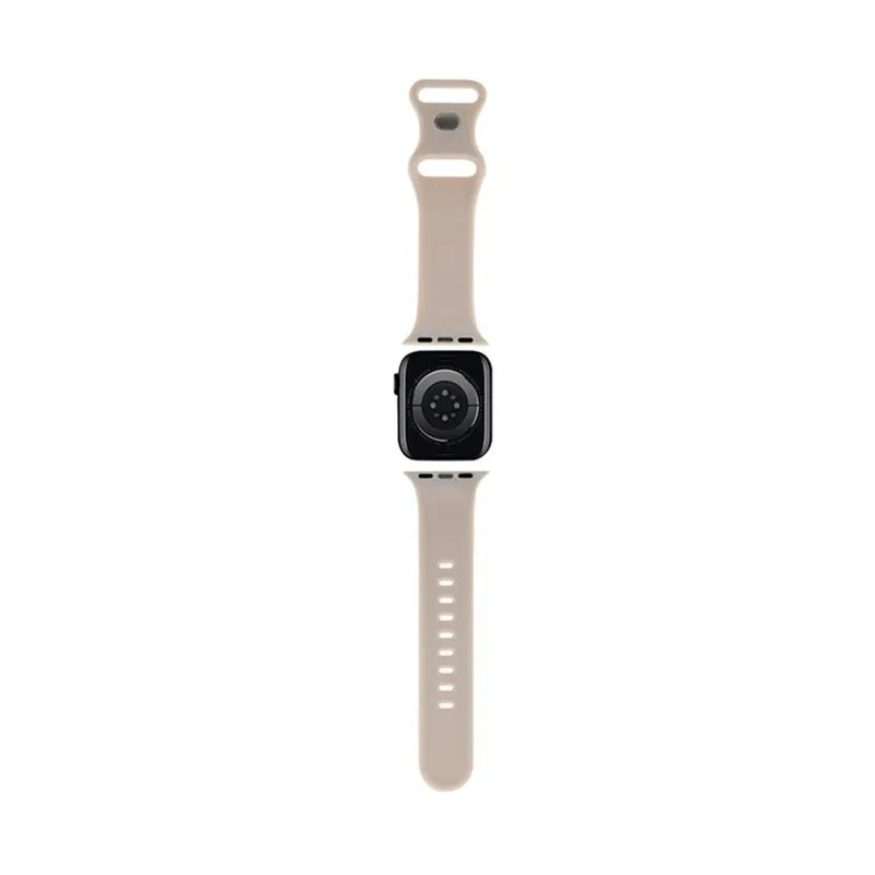 Hello Kitty silikoninis dirželis Apple Watch 38/40/41 mm laikrodžiams, Kitty Head (smėlio spalvos)