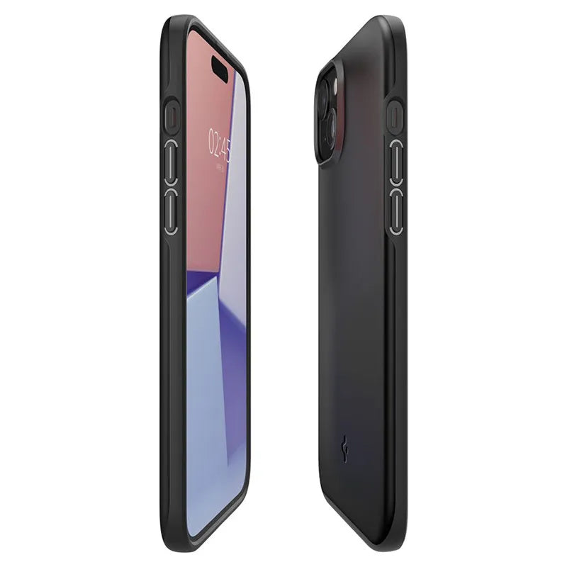 Spigen Thin Fit – dėklas iPhone 15 (juodas)