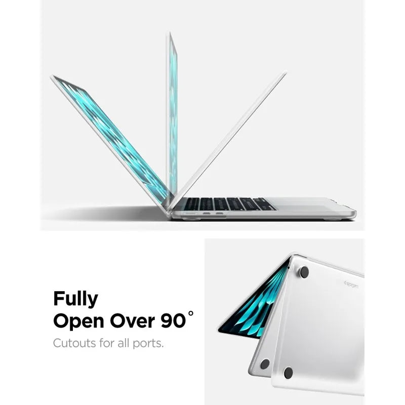 Spigen AirSkin – „MacBook Air“ dėklas 13,6 colio (M5/M4/M3/M2/2026-2022) (Frost Clear)
