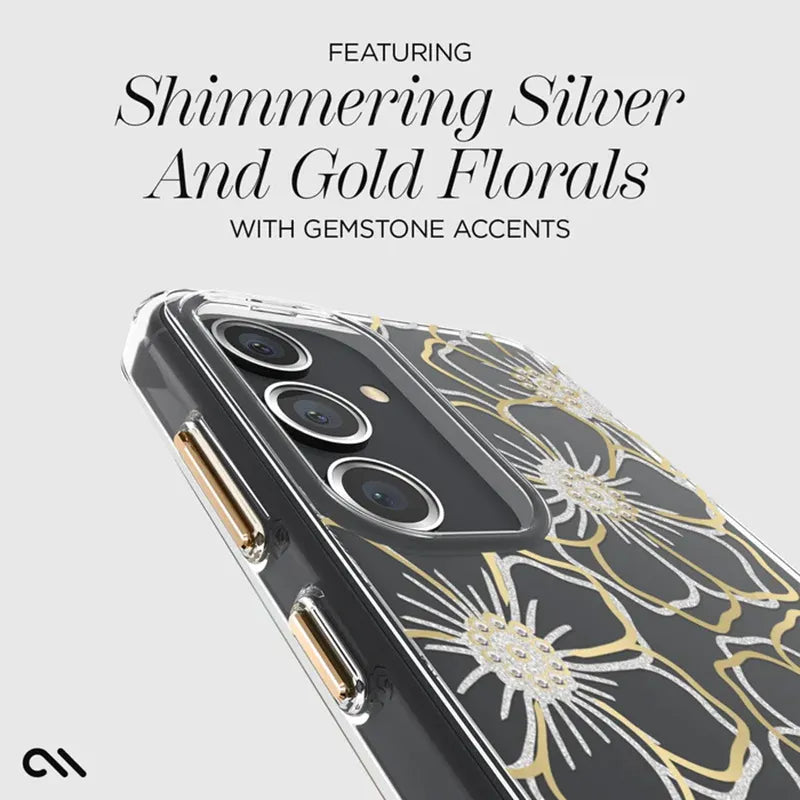 Case-Mate Floral Gems – dėklas Samsung Galaxy S24 (auksinis)