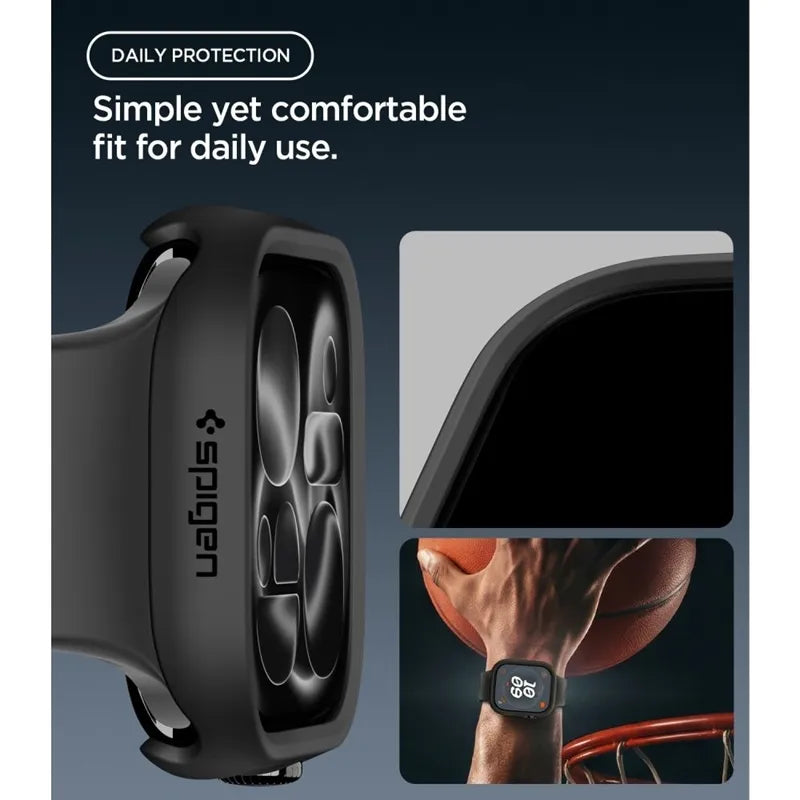 Spigen Thin Fit – „Apple Watch 12“ (46 mm) dėklas (juodas)