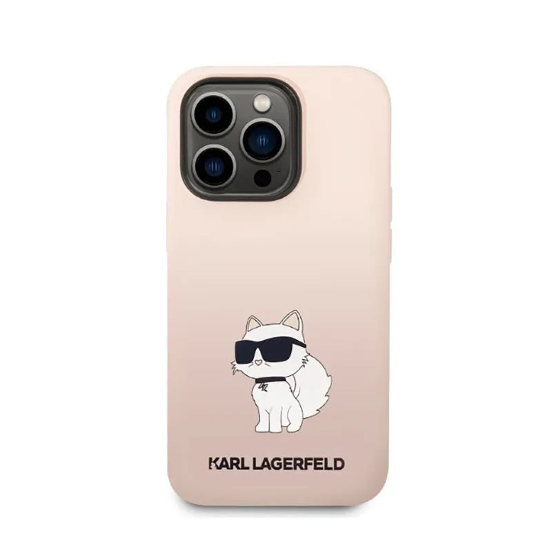 Karl Lagerfeld Silicone NFT Choupette - Dėklas iPhone 14 Pro Max (Rožinis)