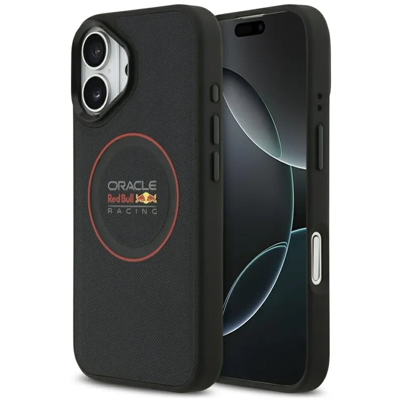 Red Bull Meshed Red Ring & Metal Buttons MagSafe – dėklas iPhone 17 (tamsiai mėlynas)