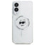 Karl Lagerfeld Button Choupette Head Printed Logo MagSafe – dėklas Samsung Galaxy S25 Edge (baltas)