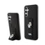 Karl Lagerfeld Gripstand Saffiano Karl & Choupette Pins – dėklas Samsung Galaxy S23 FE (juodas)