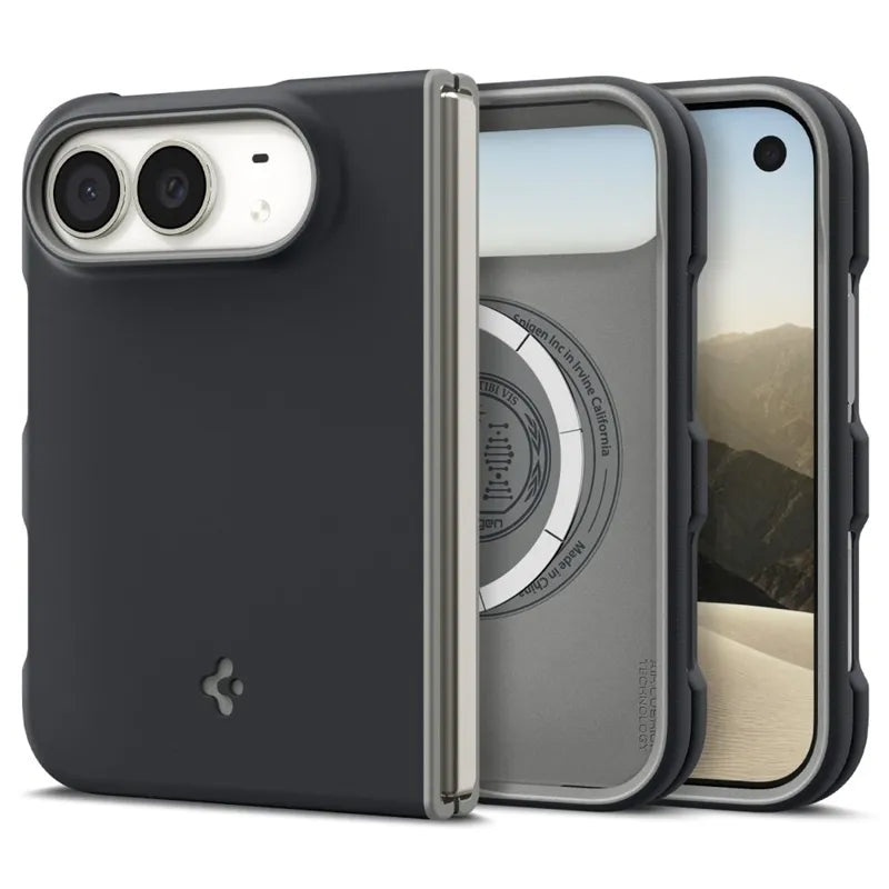 „Spigen Nano Pop Mag MagSafe“ – „iPhone Duo“ dėklas (juodojo sezamo spalvos)