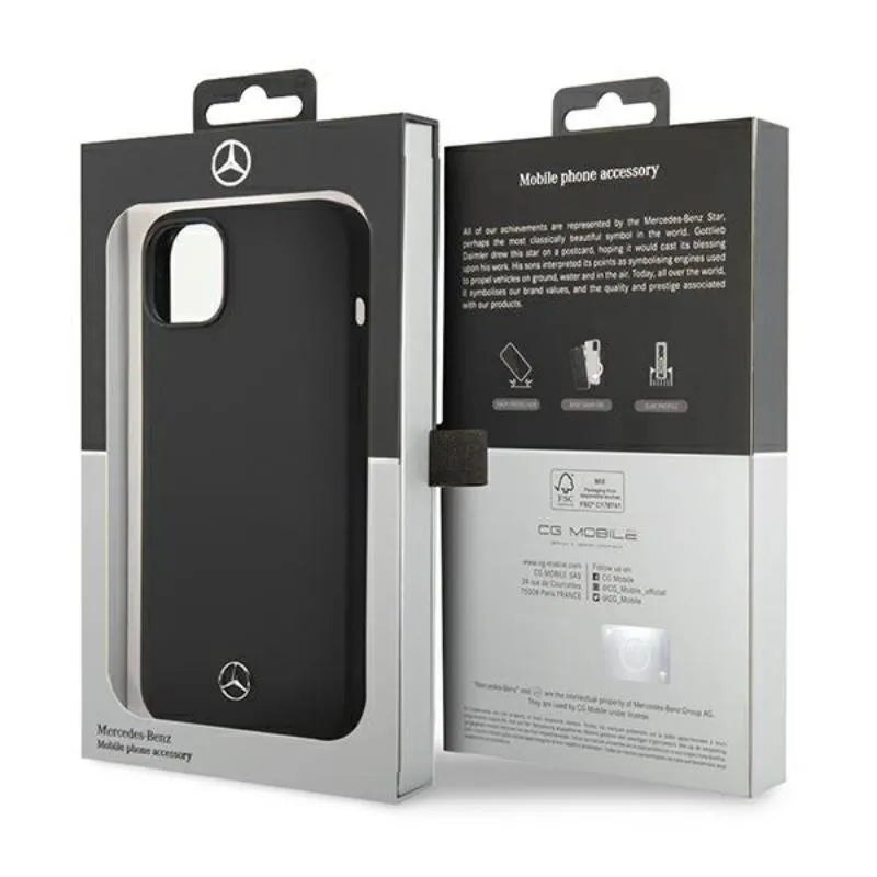 „Mercedes Silicone Line MagSafe“ – dėklas „iPhone 14 Plus“ telefonui (juodas)