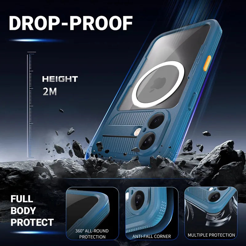 Crong Seal Cover – IP68 vandeniui atsparus dėklas, skirtas iPhone 16 Pro (juodas)