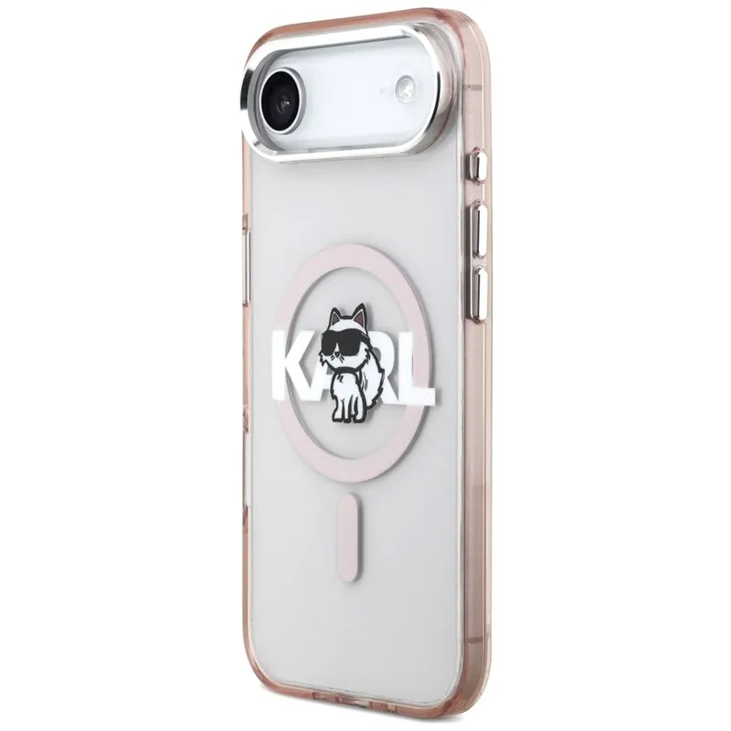 Karl Lagerfeld IML Choupette Sketch Logo MagSafe - Dėklas iPhone Air (rožinis)