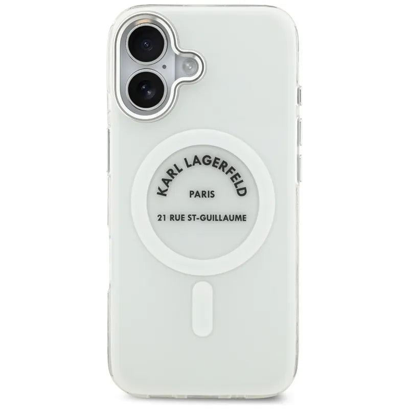Karl Lagerfeld IML Karl RSG Logo MagSafe - Dėklas, skirtas iPhone 17 (skaidrus)